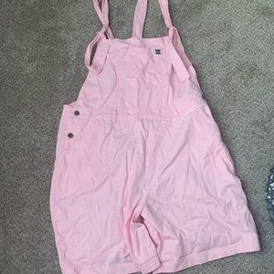 Lucy and Yak Pink Dungaree Shorts Overalls